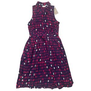 Anthropologie 1.1 Tylho Collared‎ Sleeveless Fit and Flare Geometric Print Small